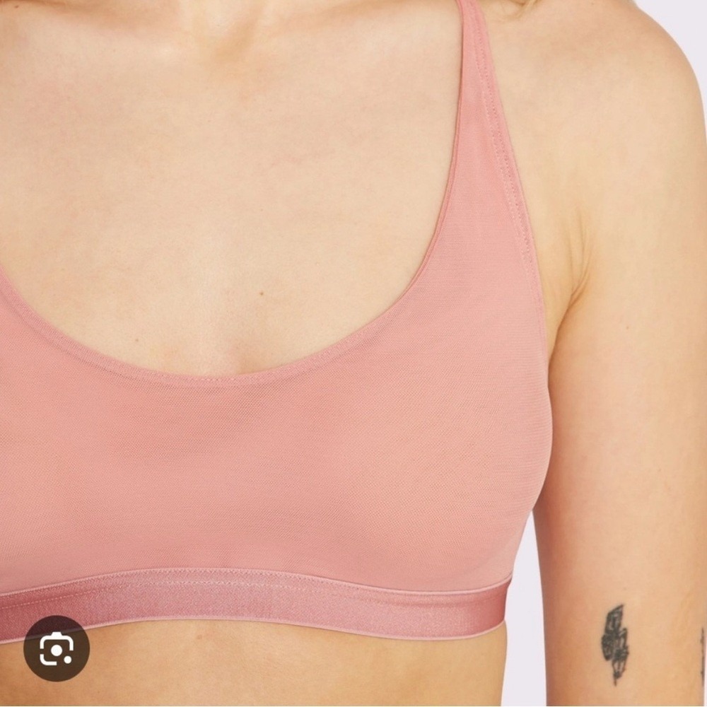 Parade Bra Womens 3 Mesh Bralette Pink Canyon Adjustable Straps Scoop Wireless